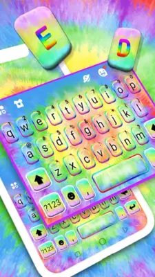 Hippy Tie Dye Keyboard Theme android App screenshot 3